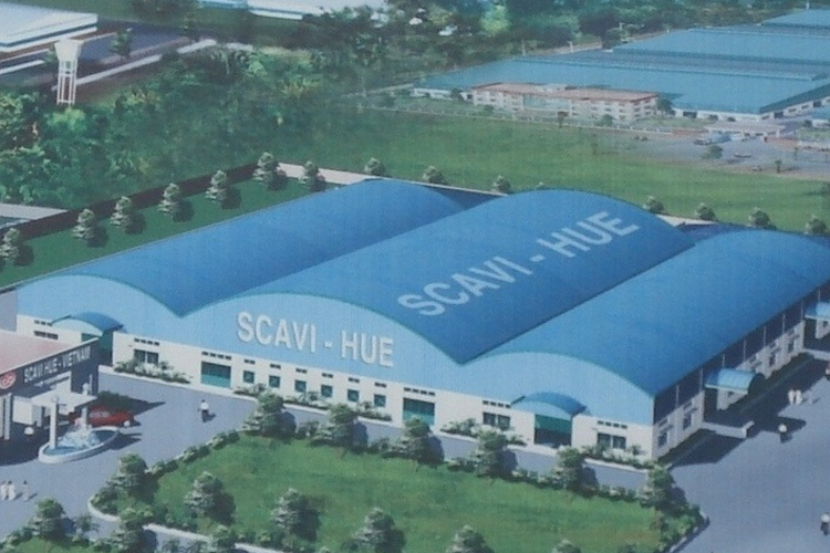 Công ty Scavi HUẾ có diện tích lớn nằm tại khu công nghiệp Phong Điền, TP Huế