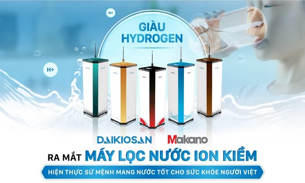 Máy lọc nước ion kiềm Daikiosan / Makano với 5 màu sắc đa dạng
