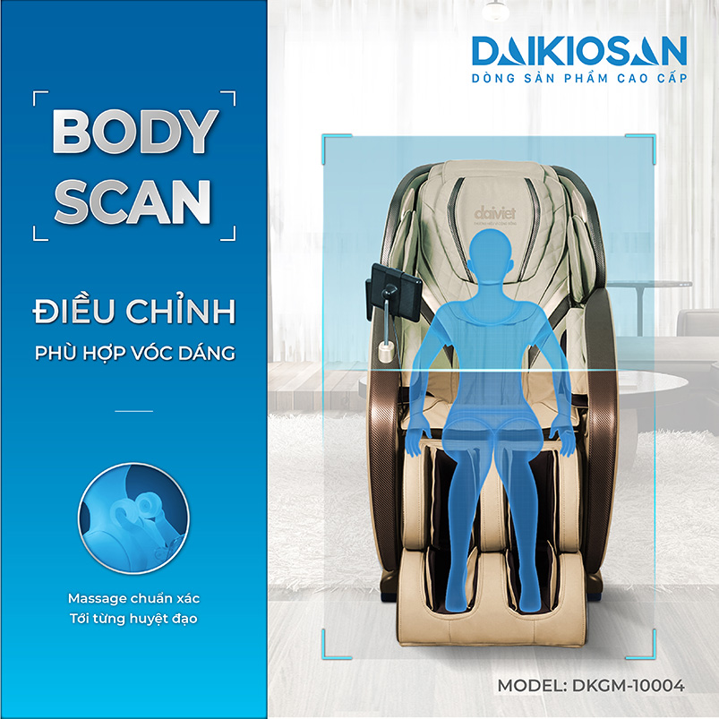 Siêu phẩm 3D DKGM-10004 có chế độ Scan Body trước khi vào chương trình massage
