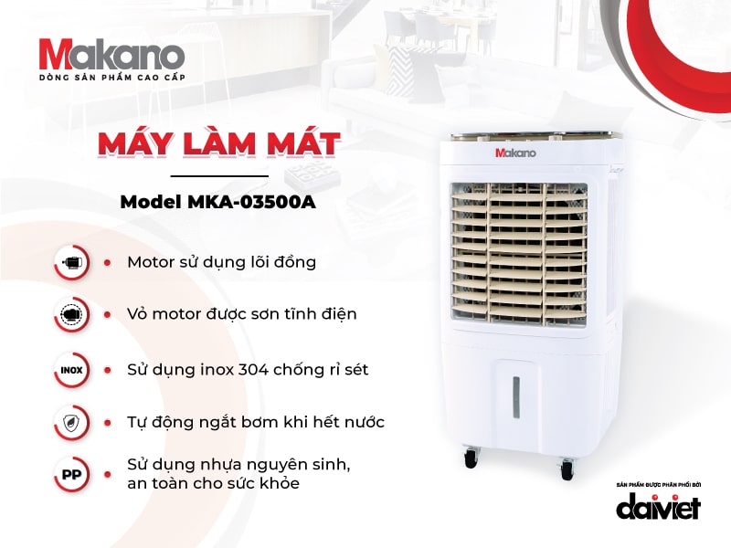 Sử dụng máy làm mát Makano mang đến sự an toàn và bền bỉ