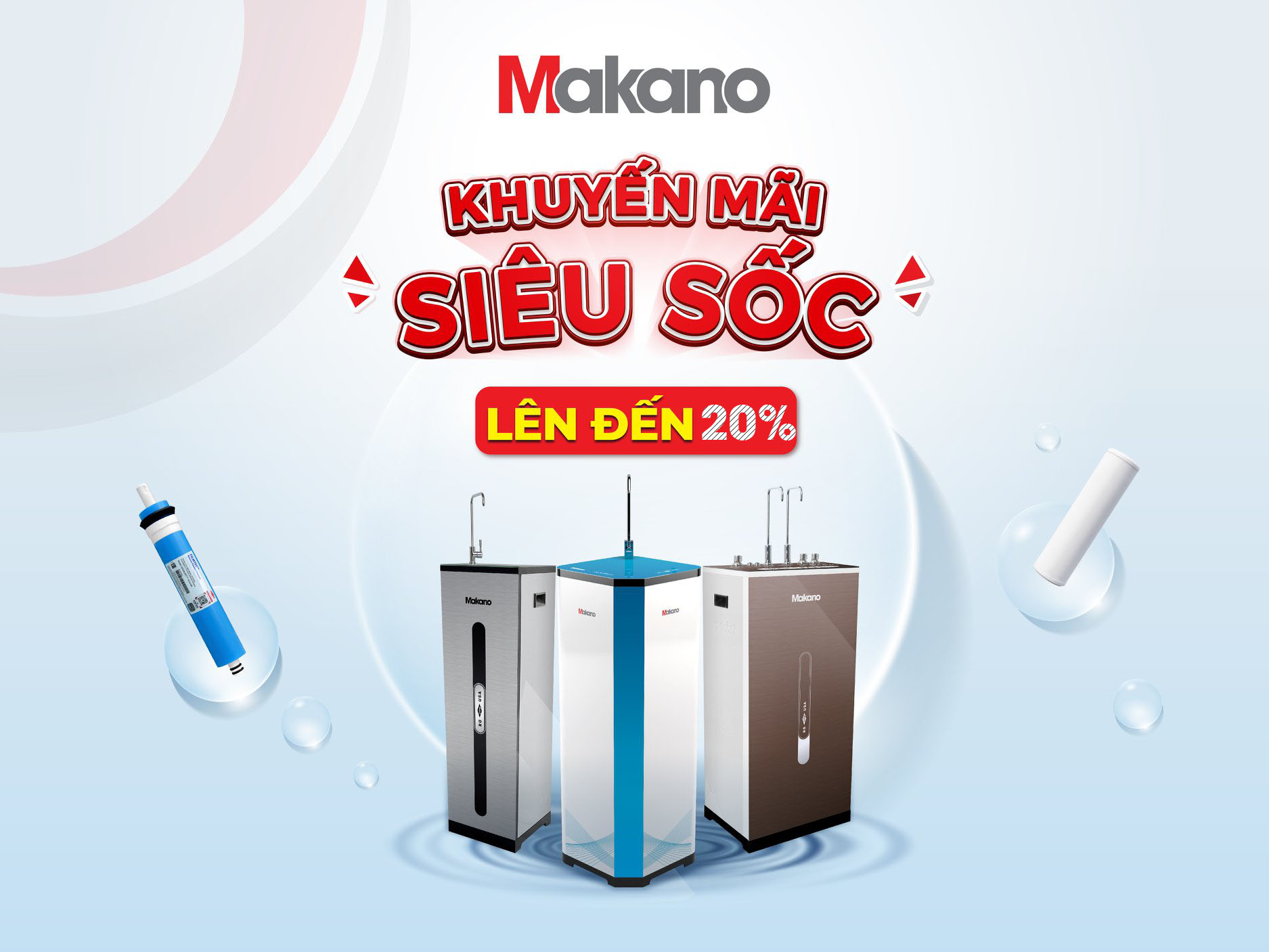 Khuyến mãi 20% khi mua máy lọc nước Makano