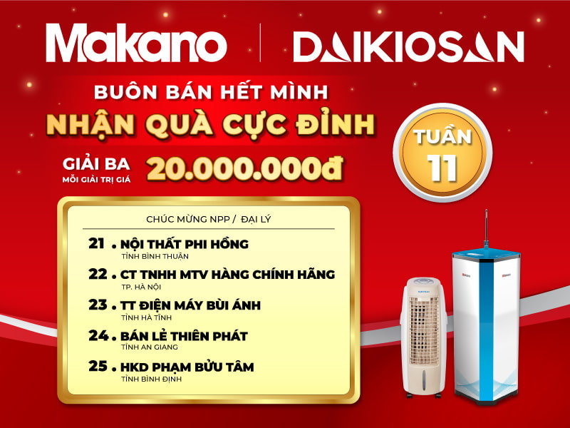 đại lý trúng thưởng tăng tốc mùa hè đợt tuần 11 - giải ba từ 21 đến 25