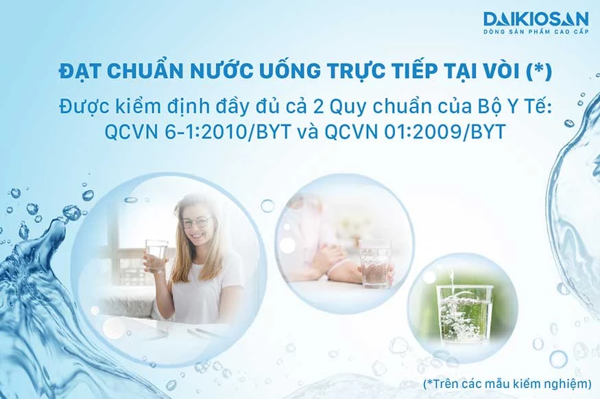 đạt chuẩn nước uống trực tiếp