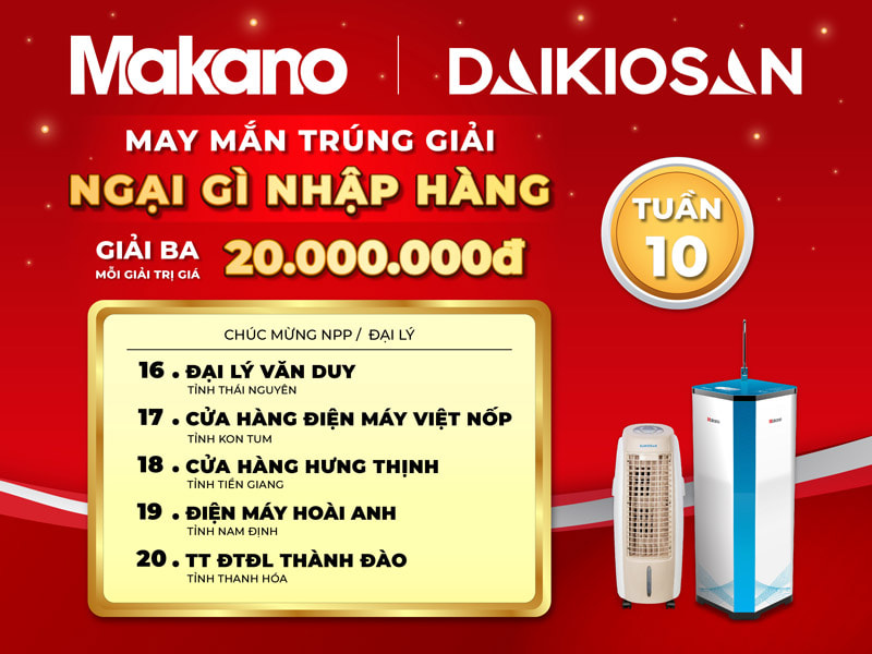 tăng tốc mùa hè tuần 10 - đại lý trúng giải 3 từ 16 đến 20