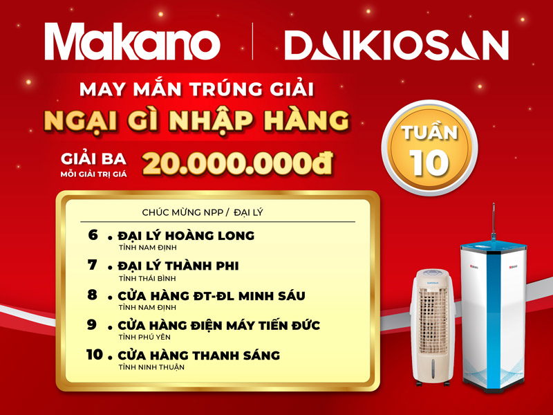 tăng tốc mùa hè tuần 10 - đại lý trúng giải 3 từ 6 đến 10