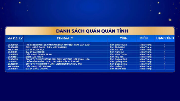 Danh sách Quán quân tỉnh Ngày Vàng Đại Việt 2026 (tiếp theo)