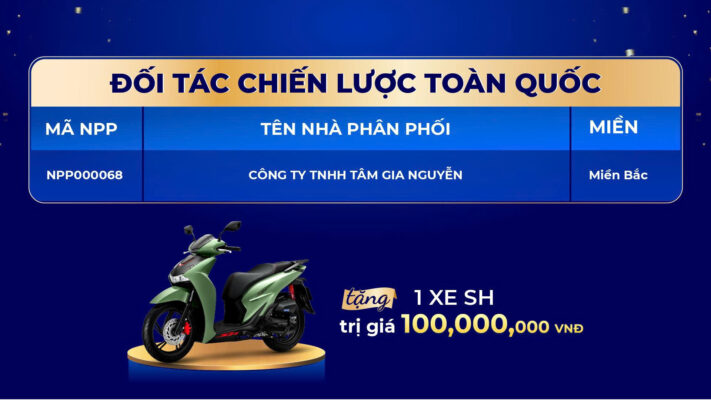 Xe SH đã thuộc về Công ty TNHH Tâm Gia Nguyễn